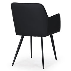Lot de 2 chaises Clark simili Noir de dos
