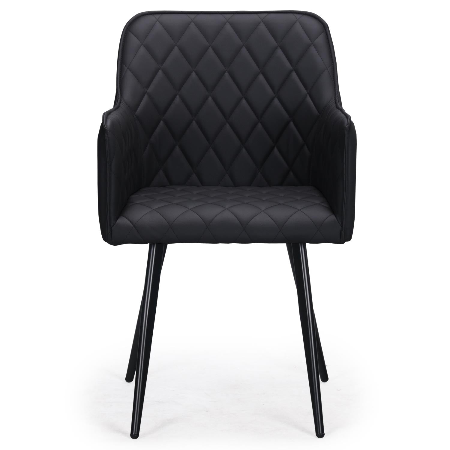Lot de 2 chaises Clark simili Noir de face