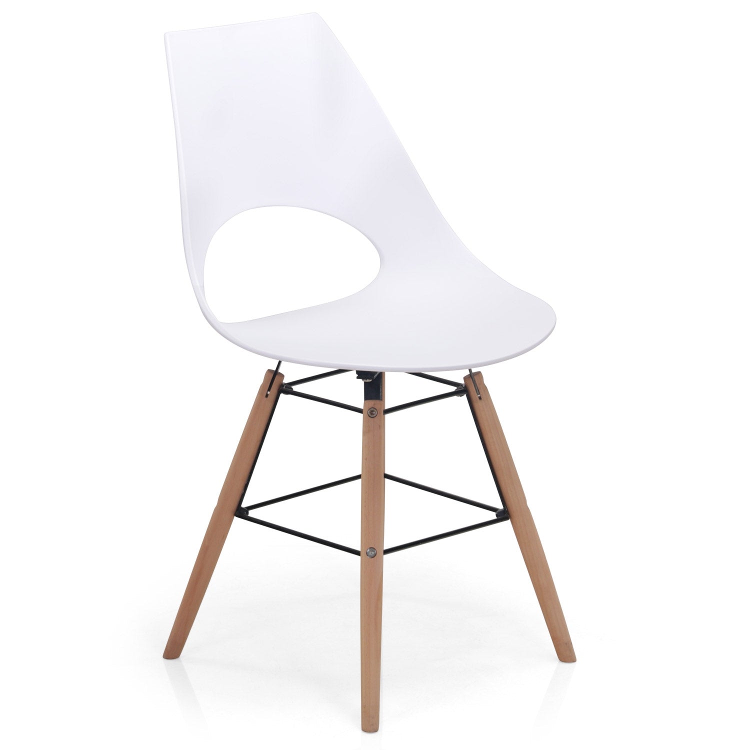 Chaises scandinave Dani Blanc en biais