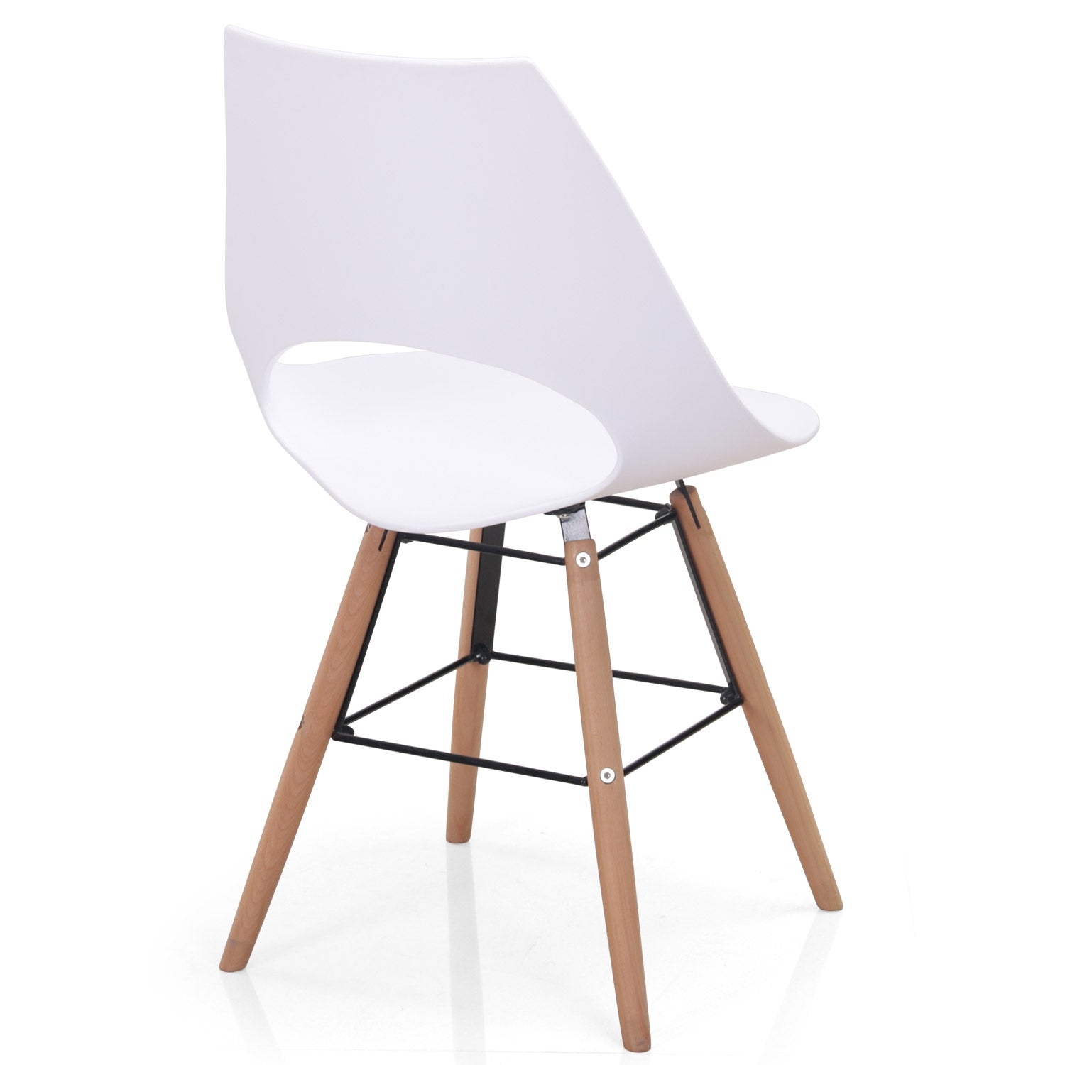 Chaises scandinave Dani Blanc de dos