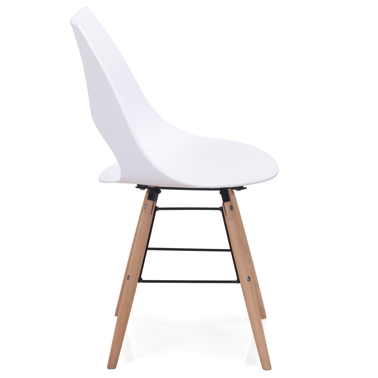 Chaises scandinave Dani Blanc de profil