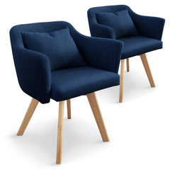 Chaise / Fauteuil scandinave Dantes Tissu Taupe