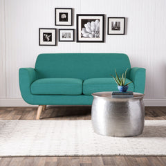 Canapé scandinave 2 places Danube Tissu Bleu-vert