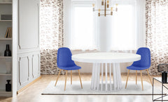 Lot de 4 chaises scandinaves Gao Tissu Bleu