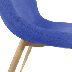 Lot de 4 chaises scandinaves Gao Tissu Bleu
