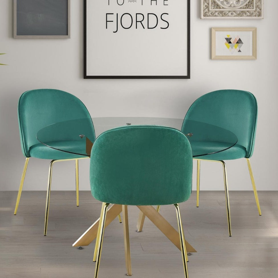 Lot de 2 chaises Spectra Velours Vert