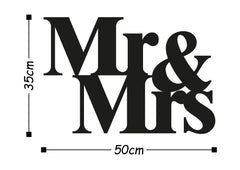 Décoration murale Mr & Mrs Maddox L50xH35cm Métal Noir