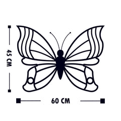 Décoration murale Ranra L60xH45cm Papillon Métal Or