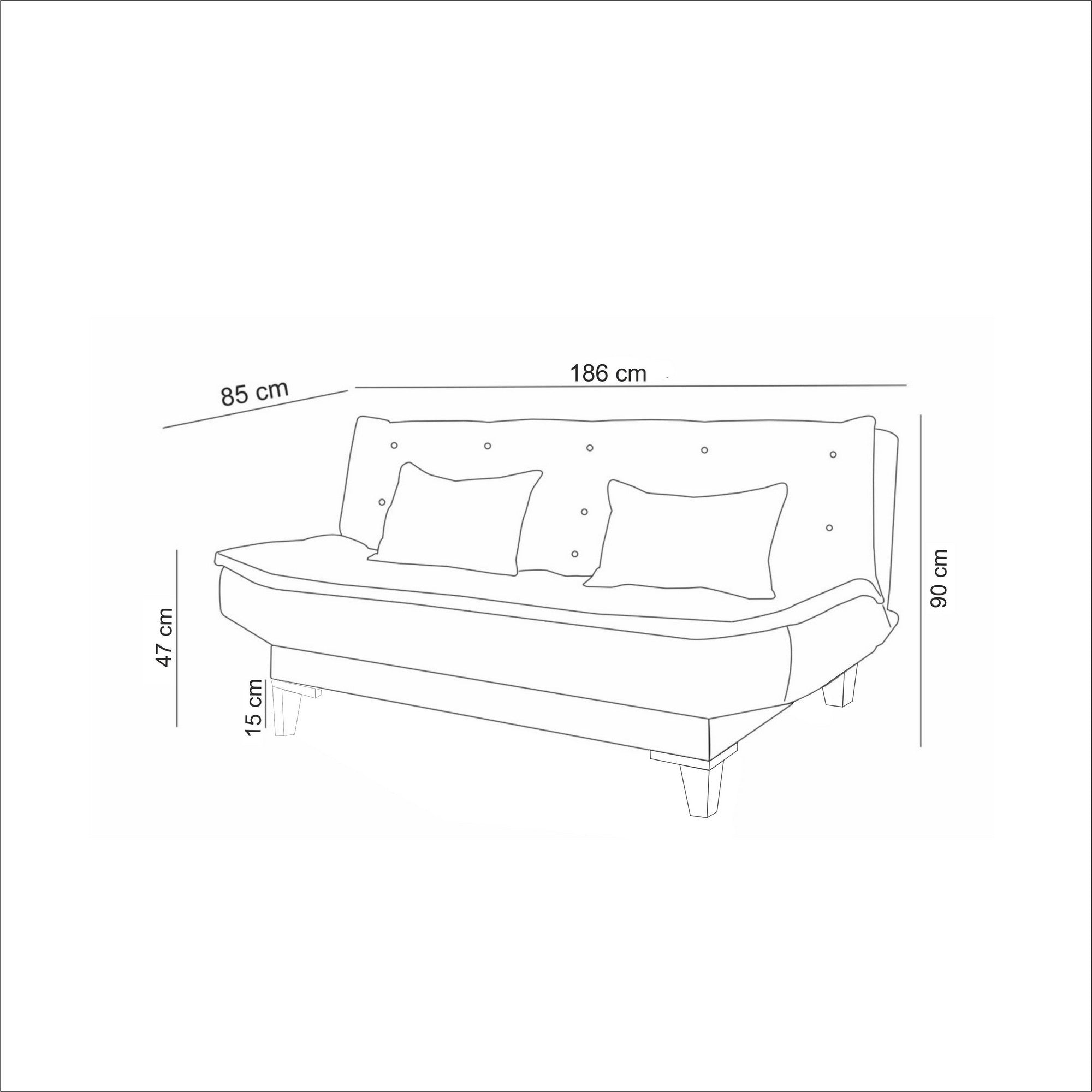 Ensemble Fauteuil et canapé 3 places convertible Lefkadao Tissu Blanc crème