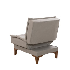 Ensemble Fauteuil et canapé 3 places convertible Lefkadao Tissu Blanc crème