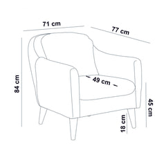 Ensemble fauteuil et canapé 3 places Meganisi Velours Gris