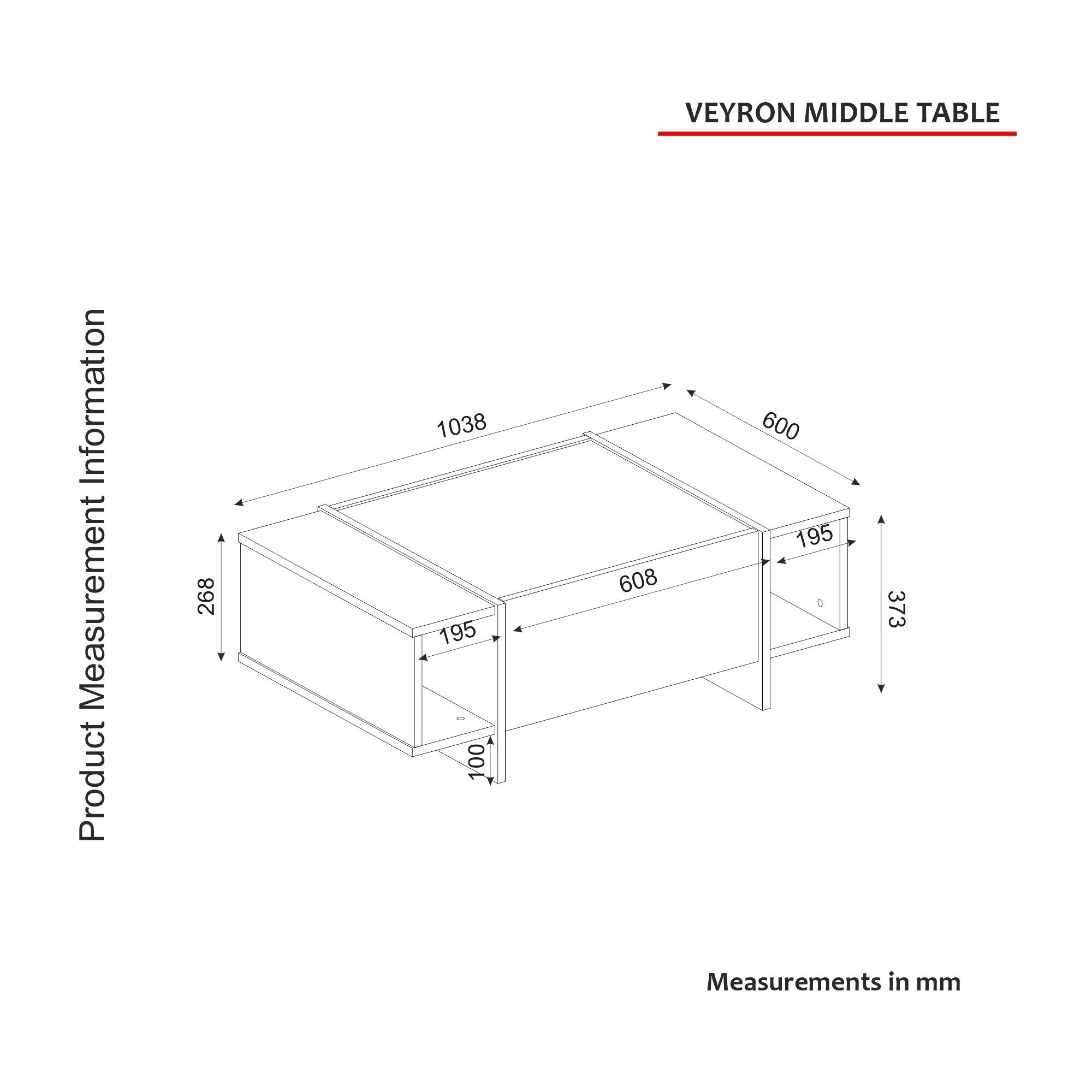 Ensemble meuble TV, étagère murale et table basse Frisko Bois foncé et Effet marbre Noir