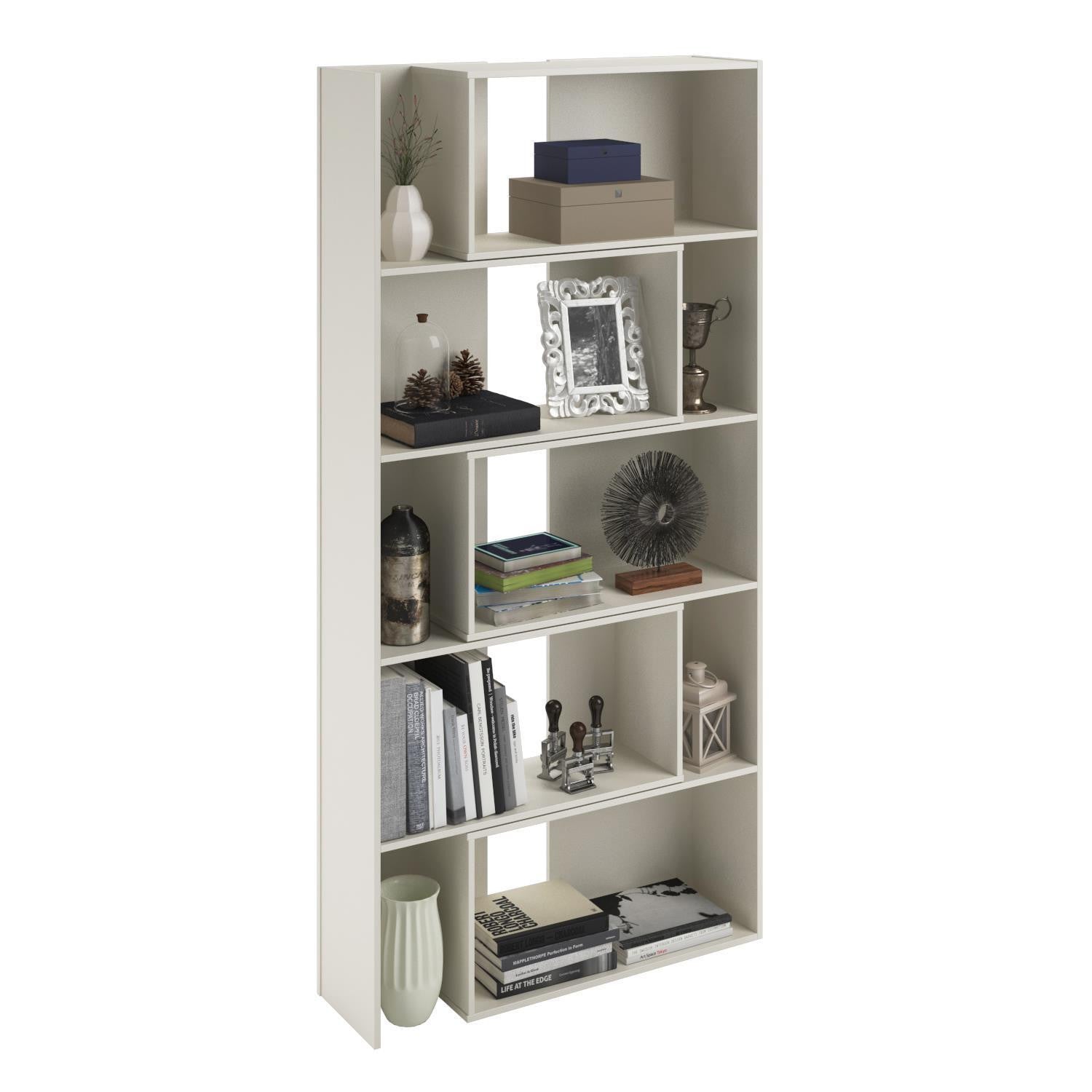 Etagères bibliothèque Cécile L140xH180cm Blanc