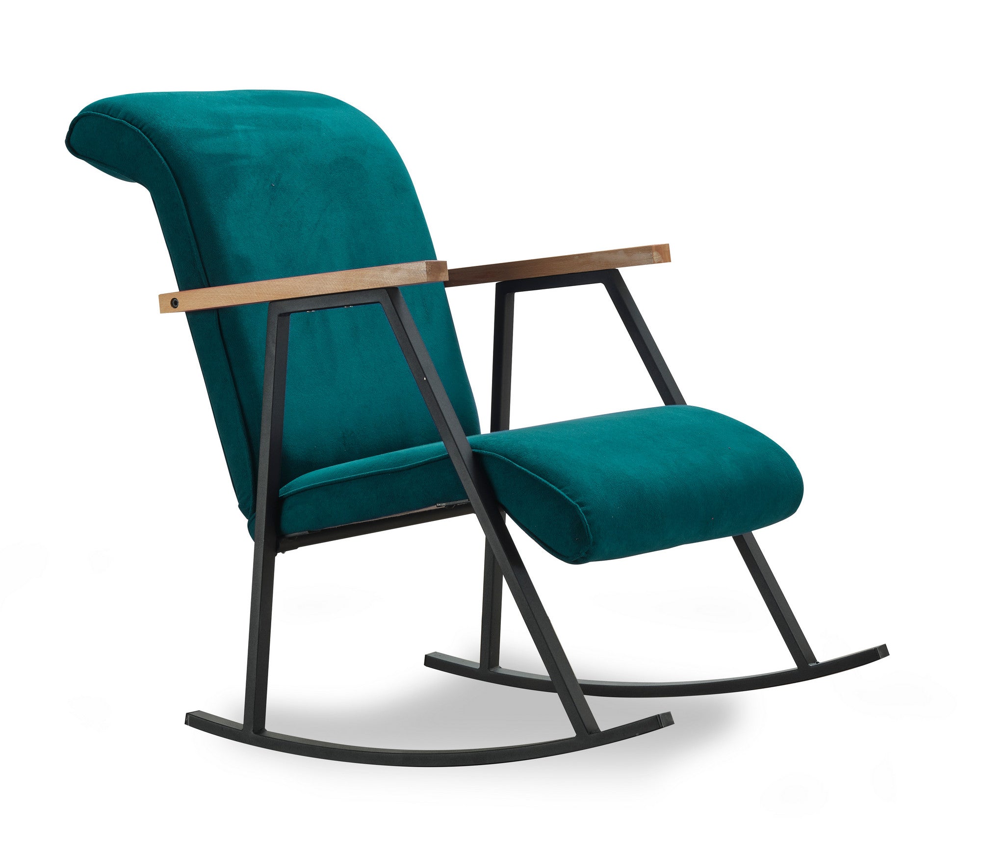 Fauteuil à bascule Vitocha Velours Bleu pétrole