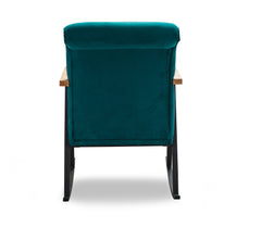 Fauteuil à bascule Vitocha Velours Bleu pétrole