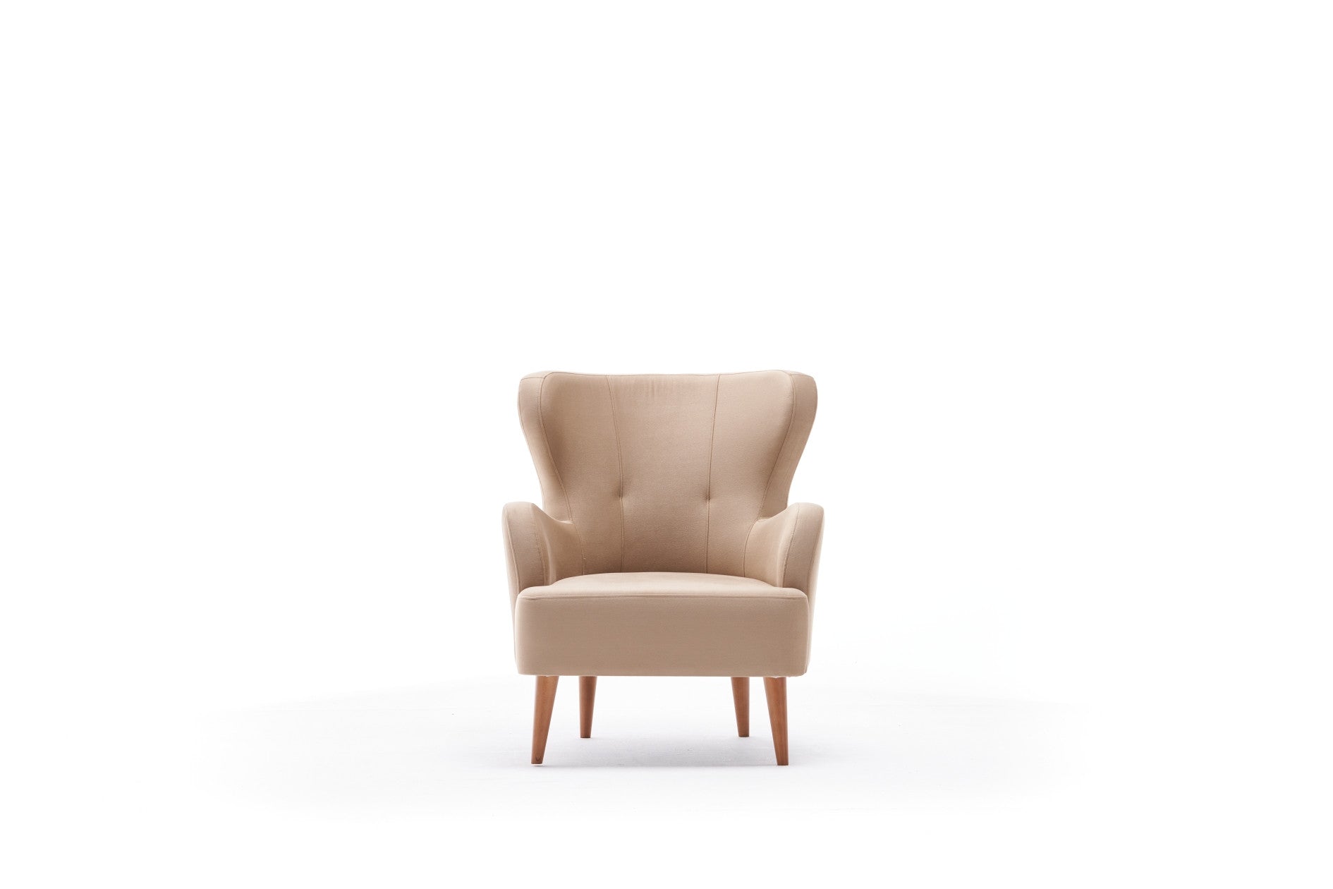 Fauteuil classique Goat Velours Blanc crème