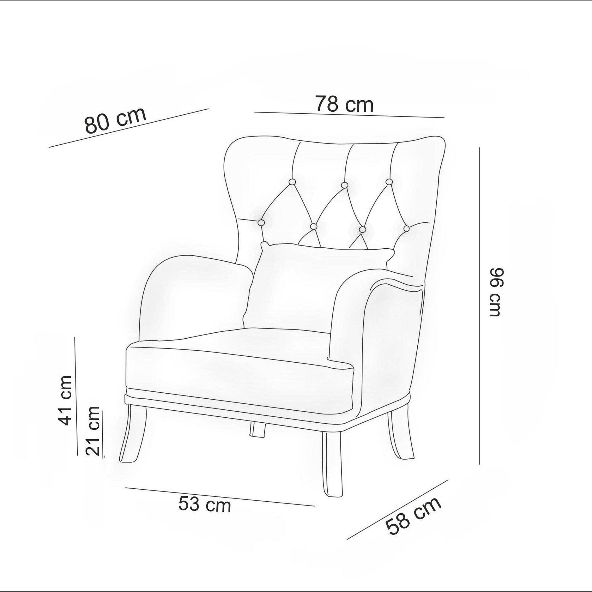 Fauteuil classique Shipfolk Tissu Blanc crème