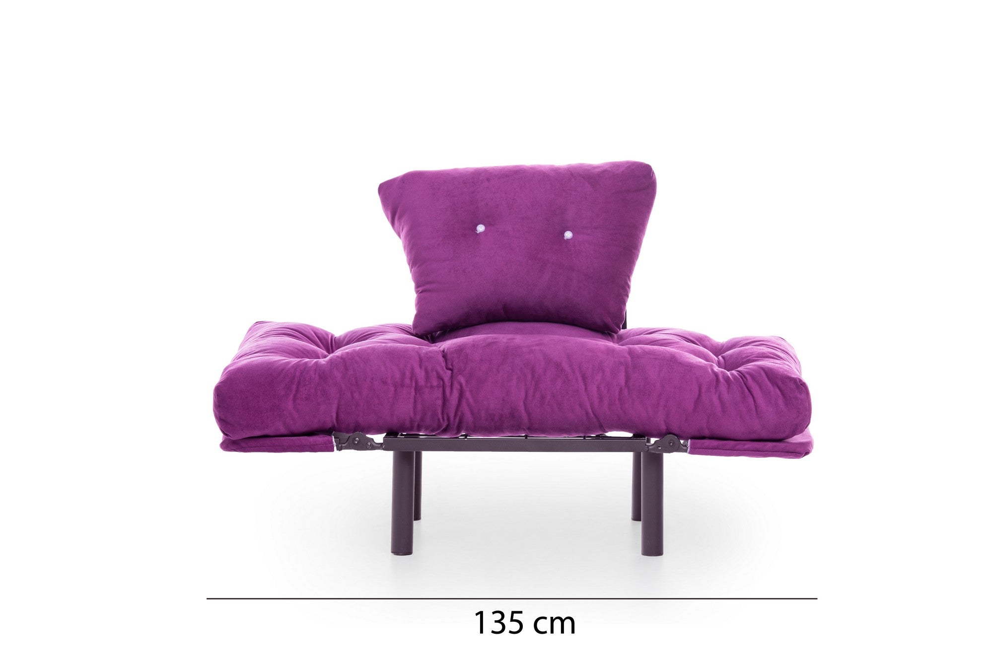 Fauteuil convertible Tresa Tissu Violet