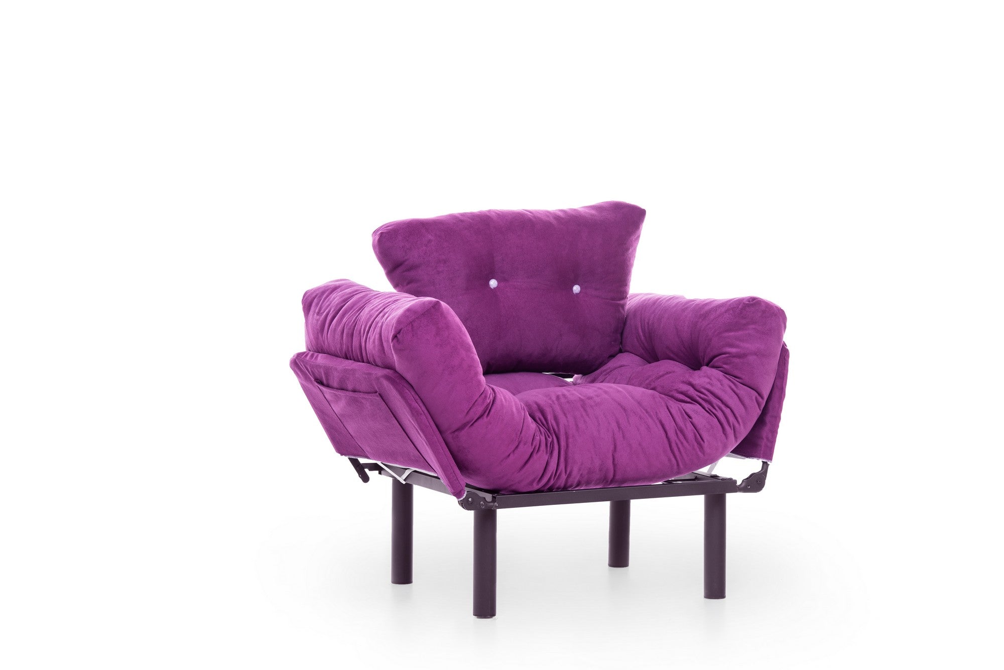 Fauteuil convertible Tresa Tissu Violet