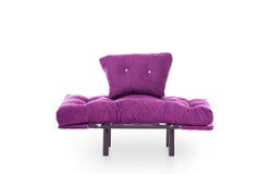 Fauteuil convertible Tresa Tissu Violet