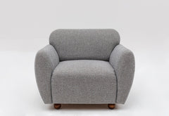 Fauteuil Irek Tissu Gris clair