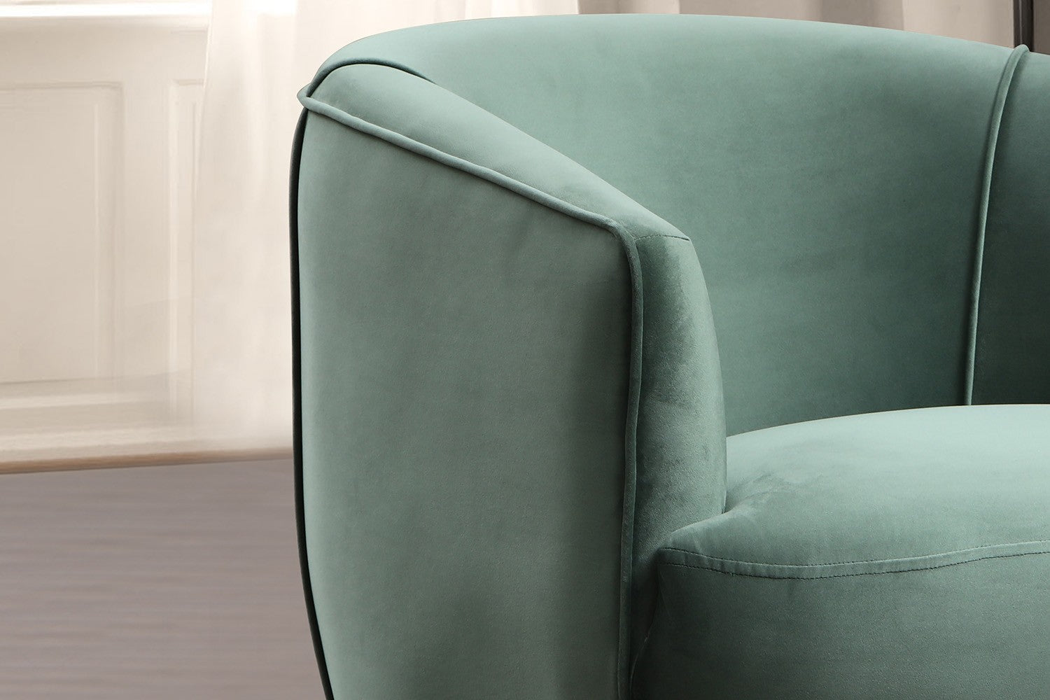 Fauteuil Regila Velours Vert clair