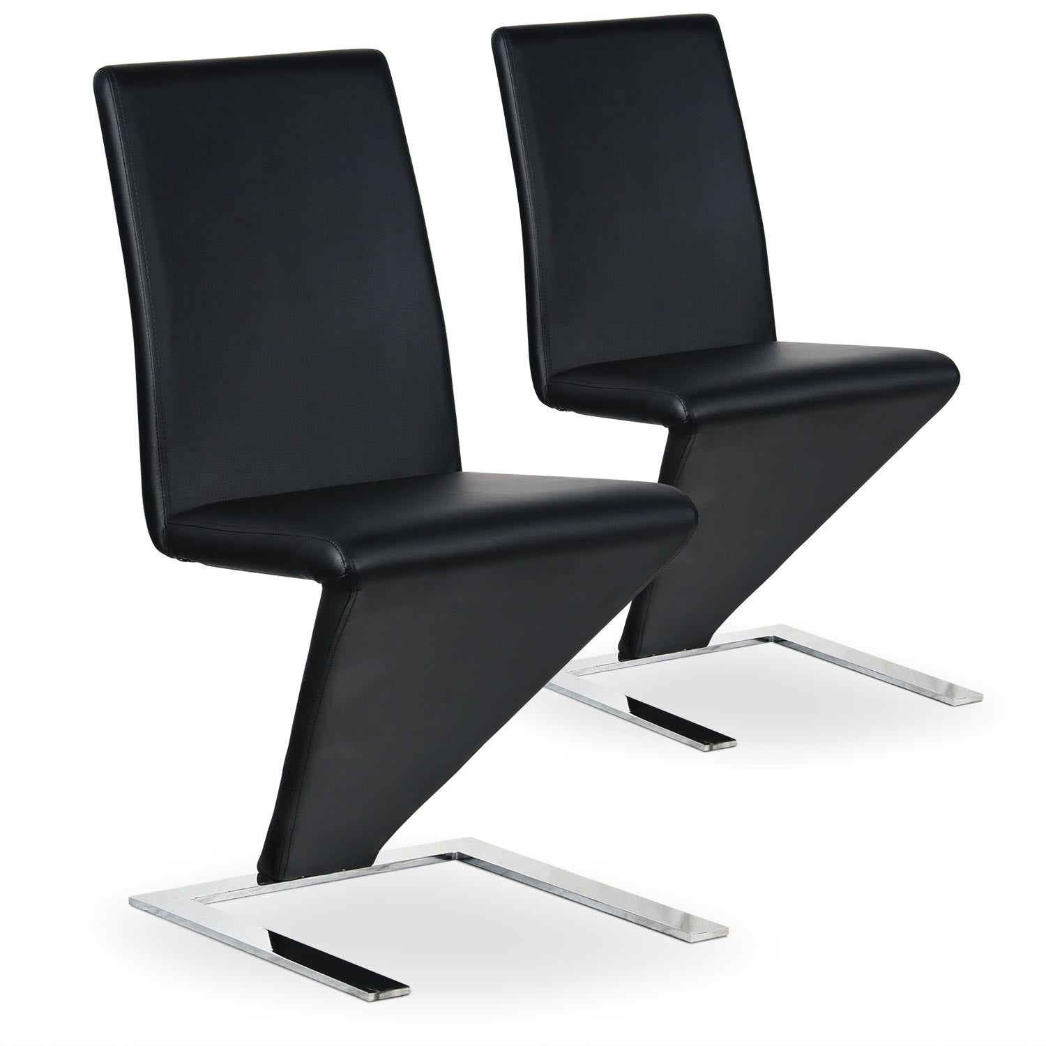Lot de 2 chaises design et modernes noires Flash