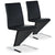 Ensemble de 2 chaises Flash de couleur noire