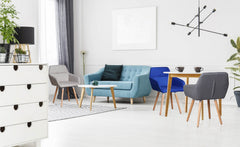 Chaise / Fauteuil scandinave Frida Tissu Beige