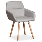 Chaise scandinave en tissu beige