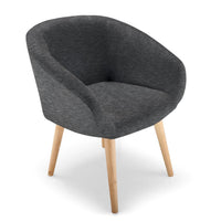 Chaise scandinave matelassée gris foncé Frost
