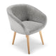 Chaise scandinave matelassée en tissu gris