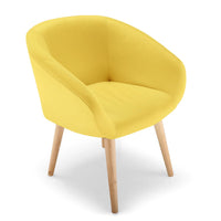 Chaise scandinave matelassée Frost jaune