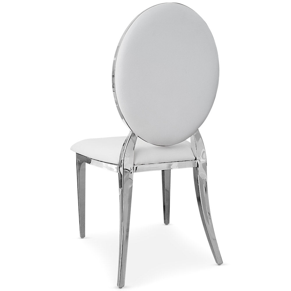 Lot de 2 chaises médaillon Sofia Simili Blanc