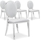 Lot de 4 chaises médaillon blanches