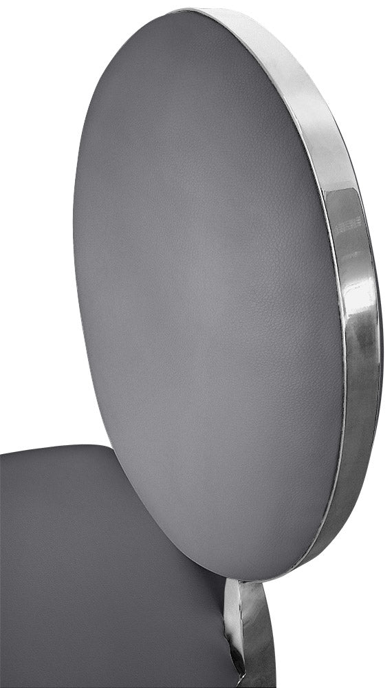 Lot de 2 chaises médaillon Sofia Simili Gris
