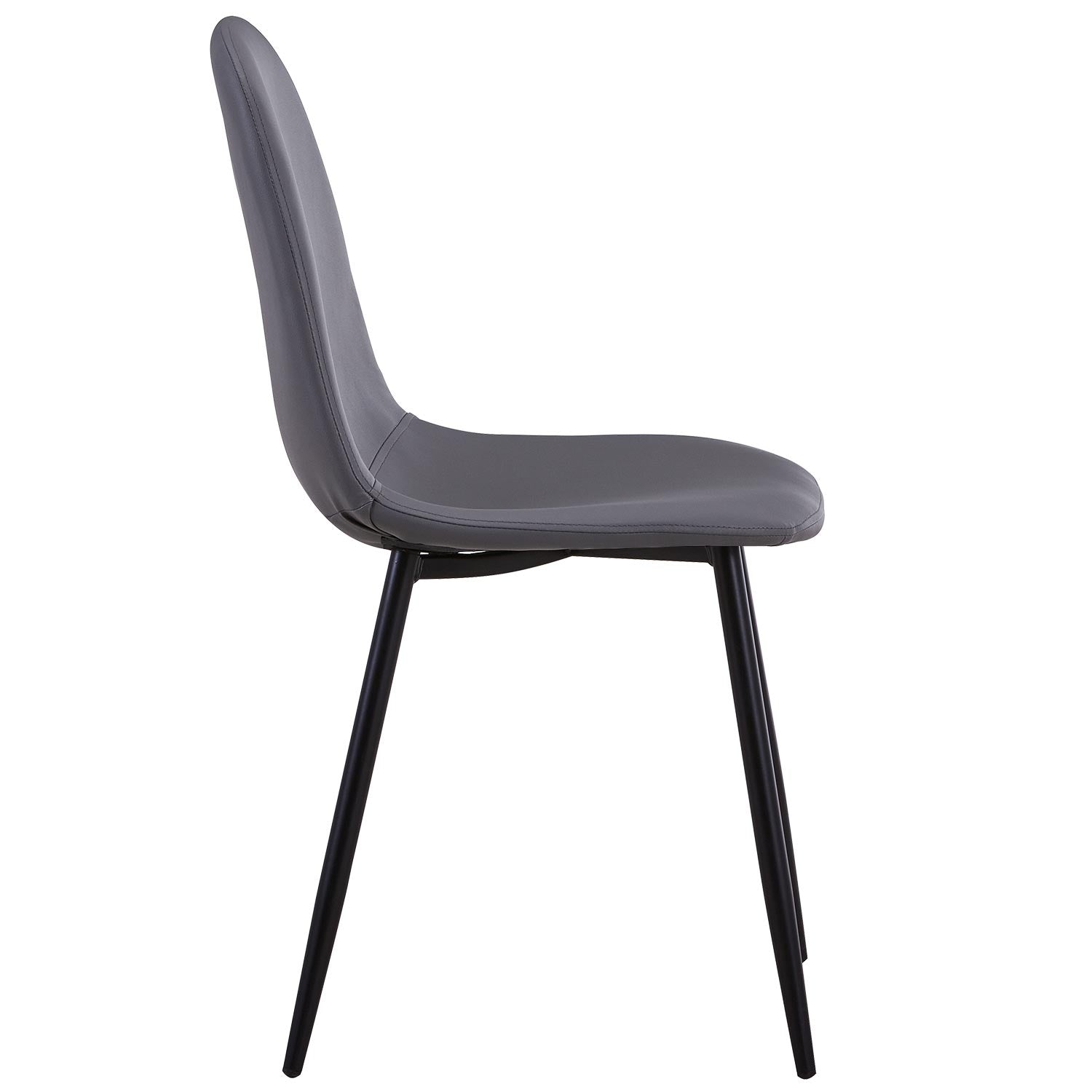 Lot de 4 chaises Gao Simili P.U. Gris