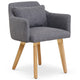 Fauteuil scandinave en tissu gris clair