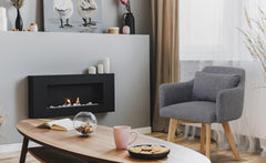 Ensemble de 2 fauteuils scandinaves en tissu gris clair