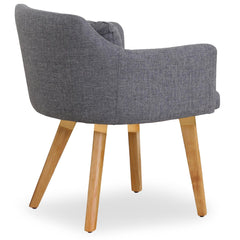 Lot de 2 fauteuils scandinaves Gybson Tissu Gris clair