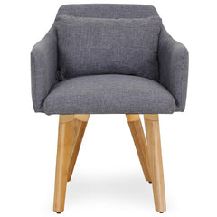 Lot de 2 fauteuils scandinaves Gybson Tissu Gris clair