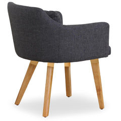 Ensemble de 2 fauteuils scandinaves Gybson en tissu gris foncé