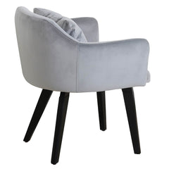 Fauteuil scandinave Gybson Velours Argent