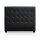 Tête de lit noire 140 cm capitonnée
