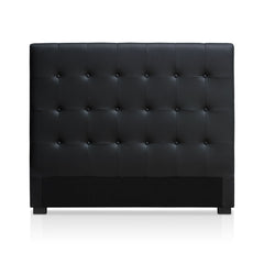 Tête de lit capitonnée pour lit au sommier de taille standard 140cm Luxor Noir