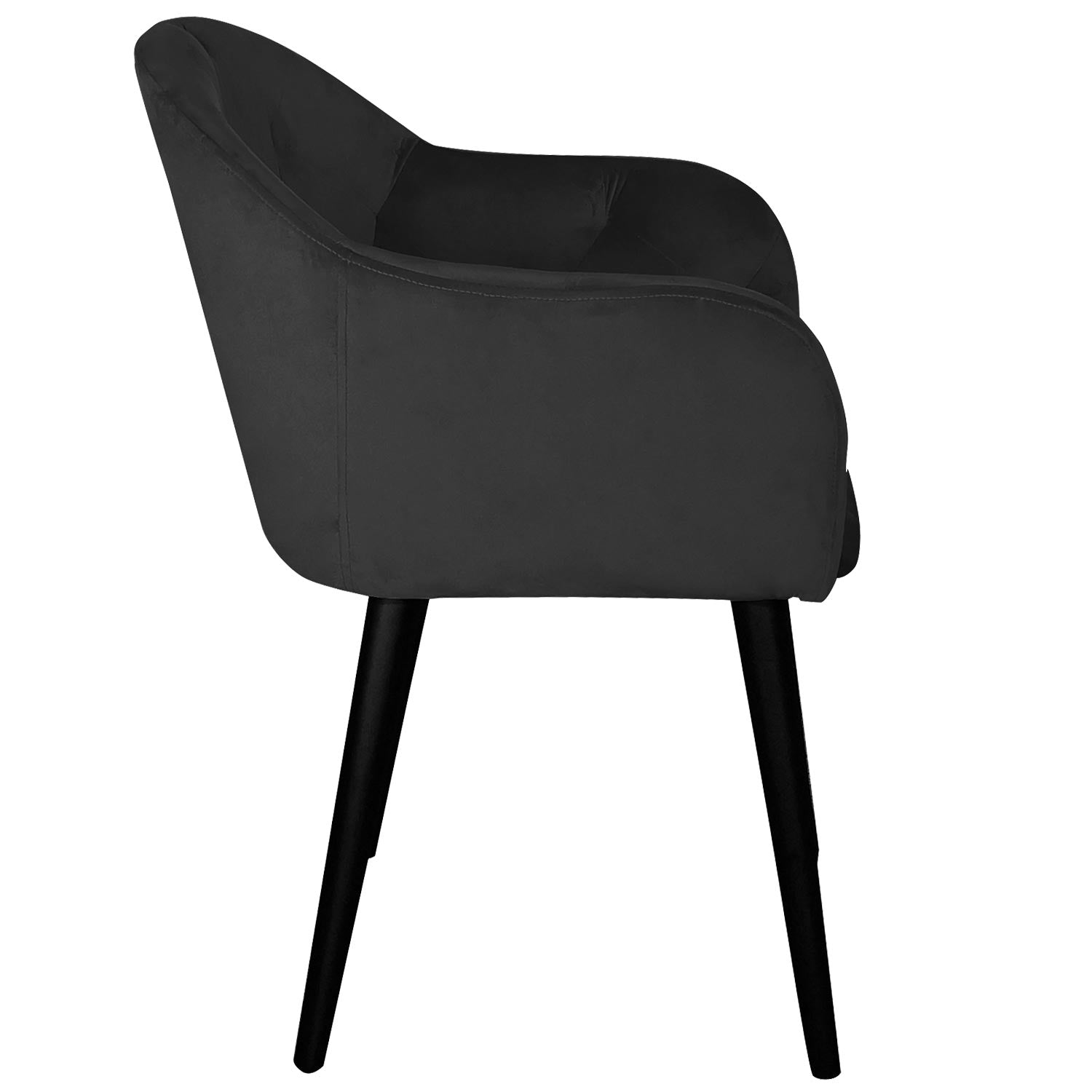 Chaise / Fauteuil Honorine Velours Noir