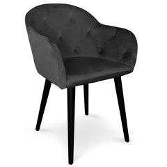 Chaise / Fauteuil Honorine Velours Noir