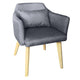 Fauteuil scandinave Dantes en tissu gris foncé