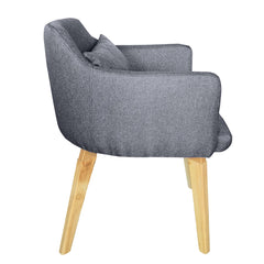 Fauteuil scandinave Dantes en tissu gris foncé