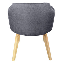 Fauteuil scandinave Dantes en tissu gris foncé